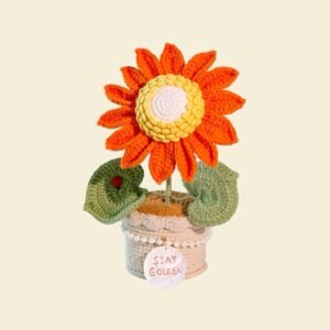 12 Custom Seashell Crochet Sunflower
