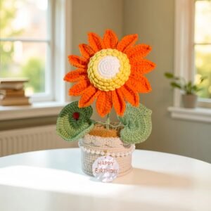 18 Custom Seashell Crochet Sunflower