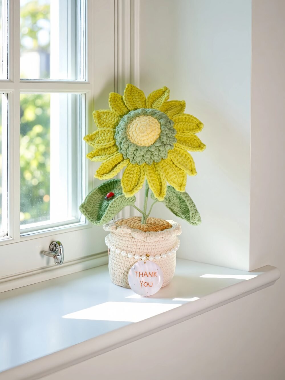 19 Custom Seashell Crochet Sunflower