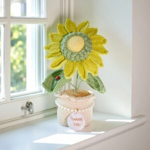 19 Custom Seashell Crochet Sunflower