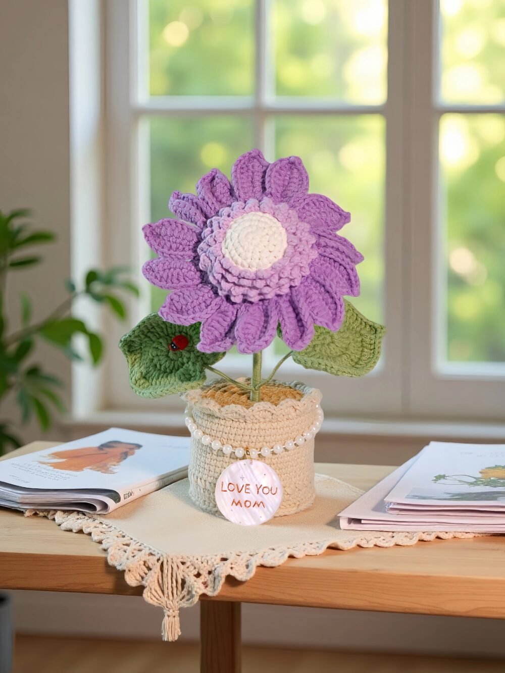 20 Custom Seashell Crochet Sunflower