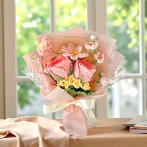 2 Crochet Rose Bouquet