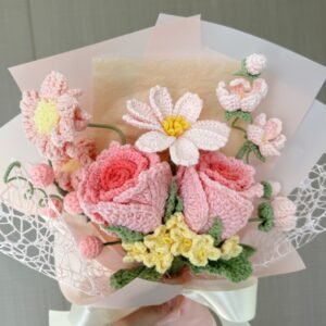 3 Crochet Rose Bouquet