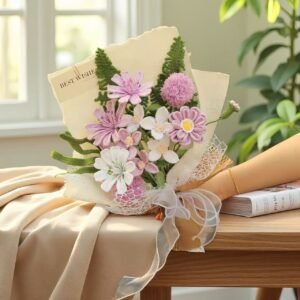 6 Crochet Lewisia Bouquet