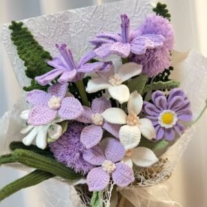 7 Crochet Lewisia Bouquet