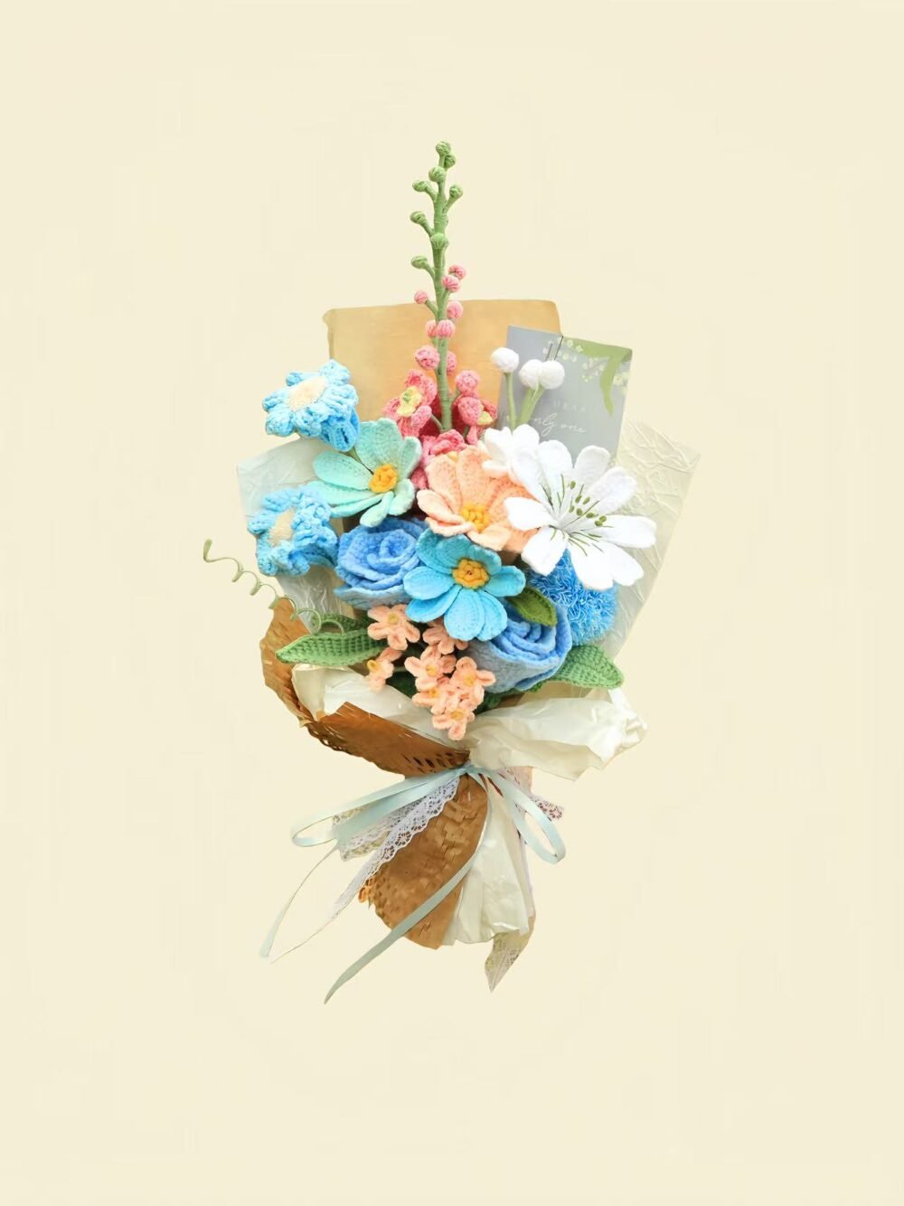 blue55 Crochet Delphinium Bouquet