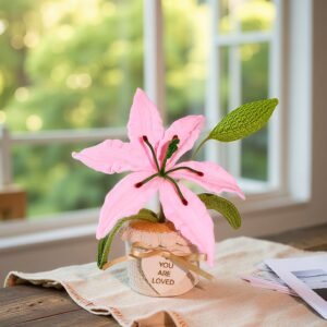 lily2 Custom Wood Sign Crochet Sunflower
