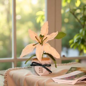 lily3 Custom Wood Sign Crochet Sunflower