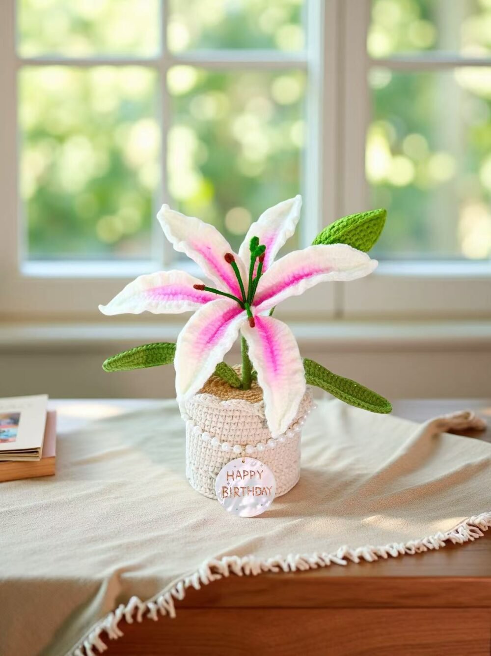 lily6 Custom Seashell Crochet Lily