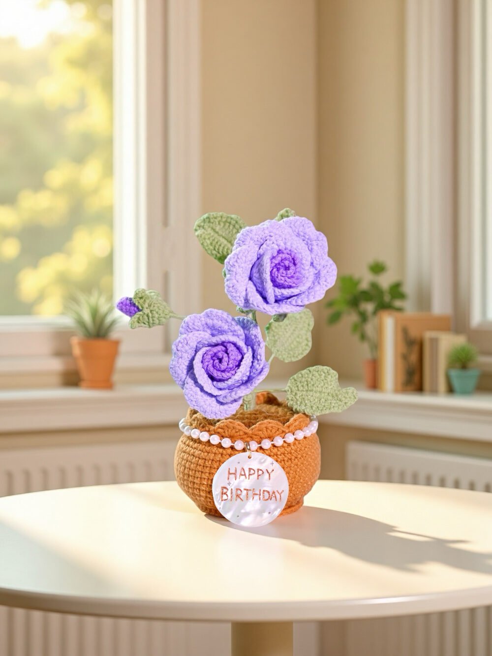 Custom Seashell Crochet Rose