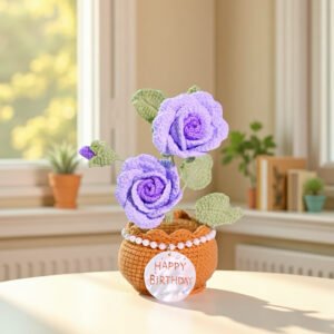Custom Seashell Crochet Rose