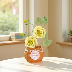 Custom Seashell Crochet Rose