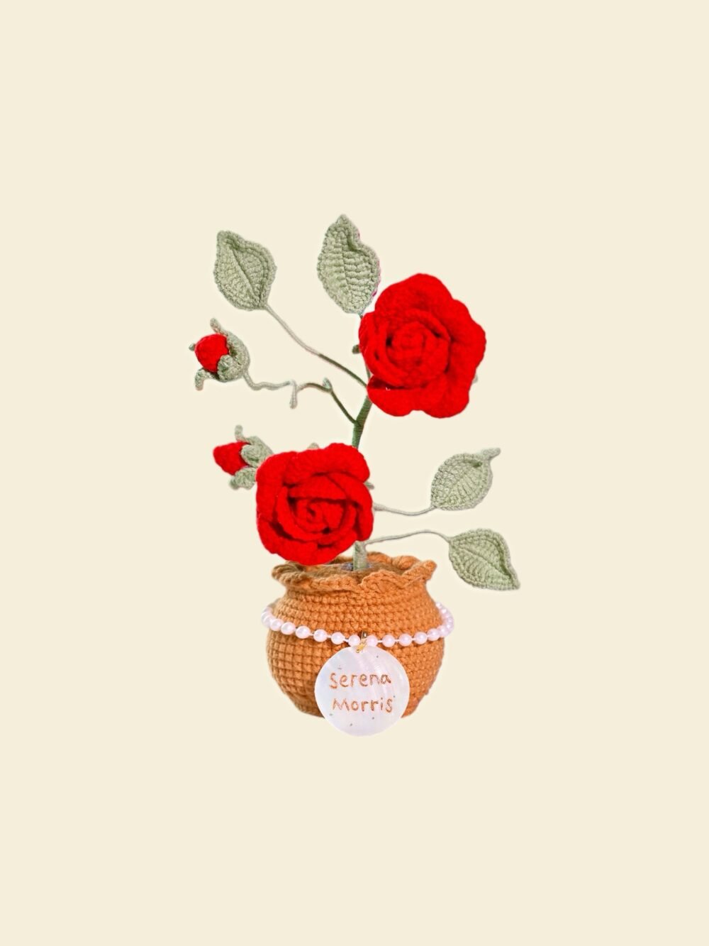 Custom Seashell Crochet Rose