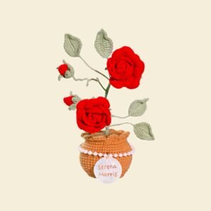 Custom Seashell Crochet Rose