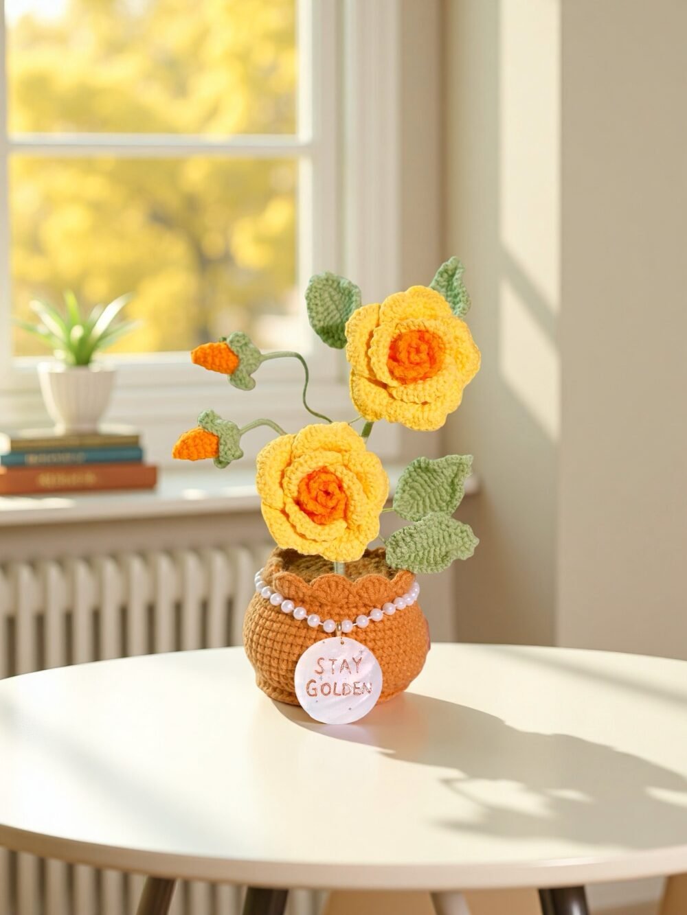 Custom Seashell Crochet Rose