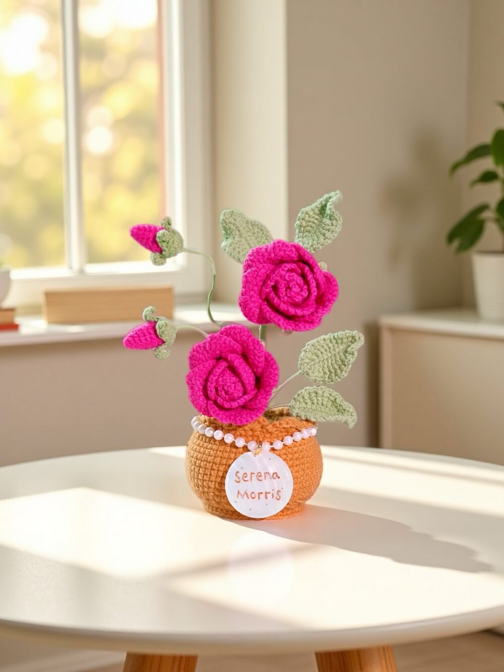 Custom Seashell Crochet Rose