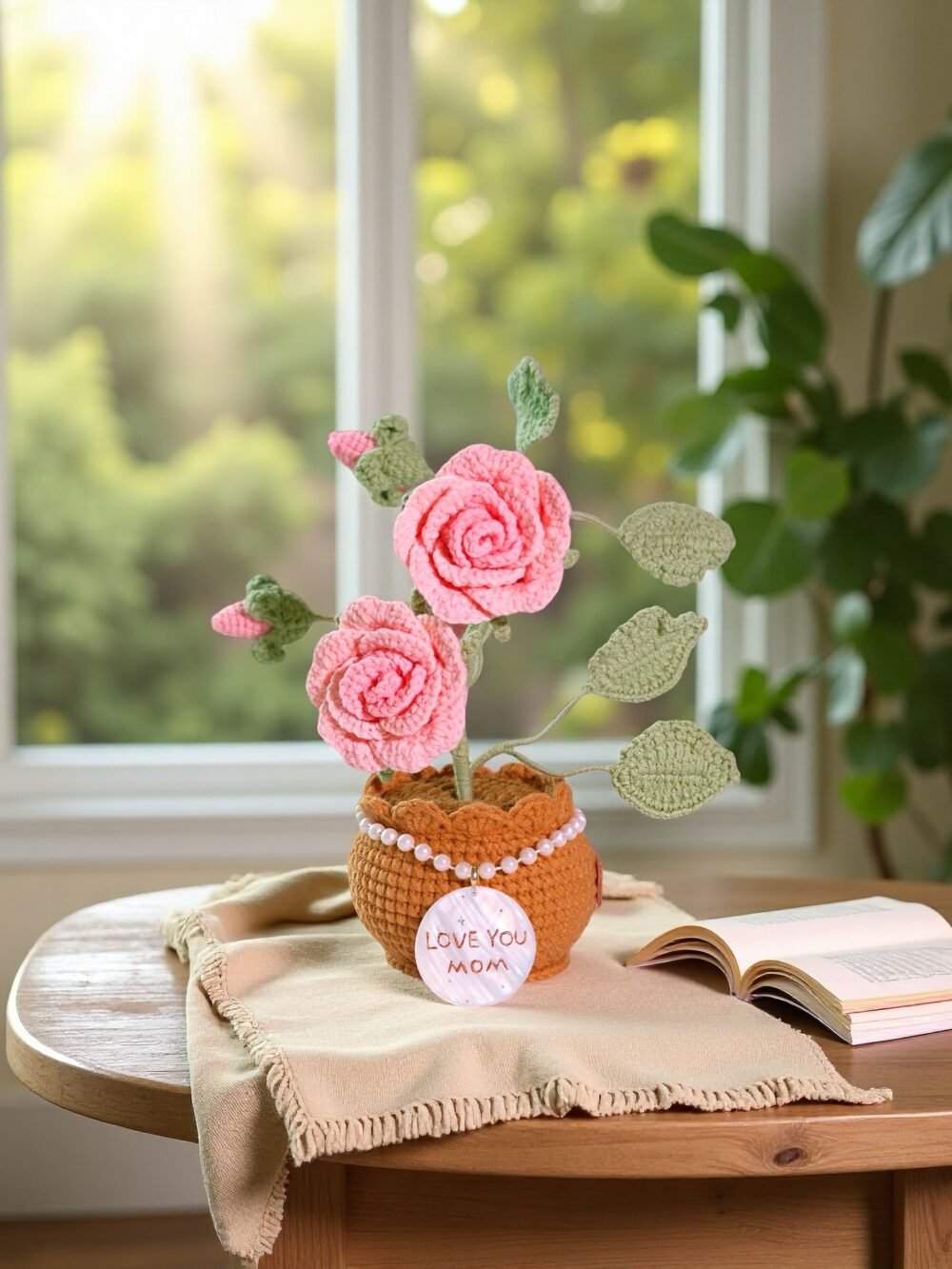 Custom Seashell Crochet Rose